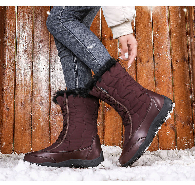 Women’s Plush Mid-Calf Snow Boots in 5 Colors - Wazzi's Wear
