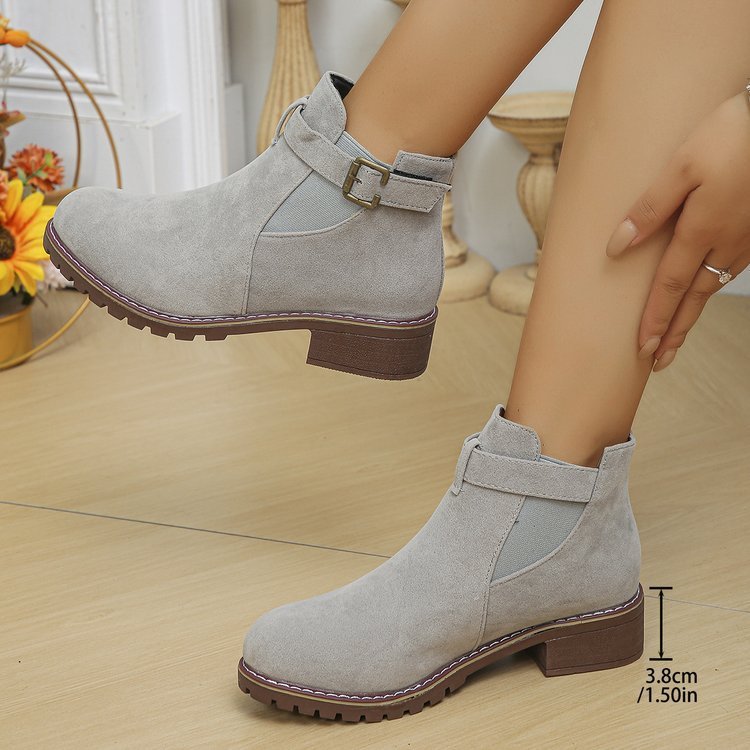 Women’s Low Chunky Heel Ankle Boots