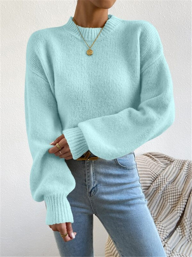 Women’s Mock Neck Long Sleeve Sweater