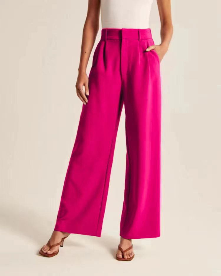 Women’s High Waist Wide Leg Pants With Belt in 8 Colors XS-5XL - Wazzi's Wear