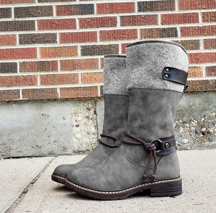 Women’s Suede Mid-Calf Snow Boots in 5 Colors - Wazzi's Wear