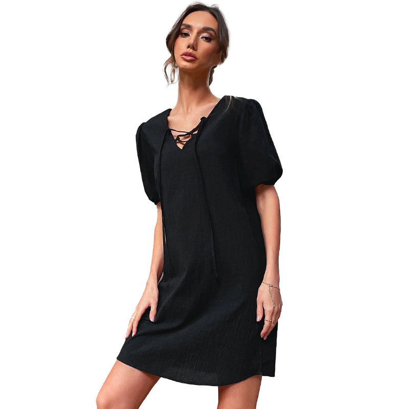 Women's New Summer Casual Cotton Linen Loose Strappy Dress