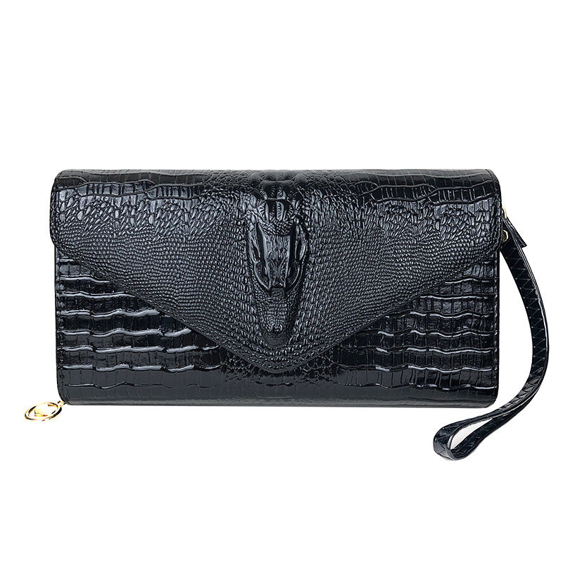 Women's Crocodile Pattern Clutch in 3 Colors - Wazzi's Wear