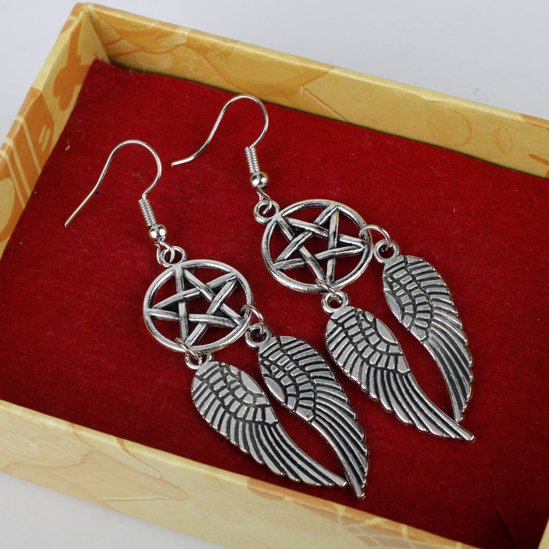 Unisex Ethnic Feather Drop Earrings - Wazzi's Wear