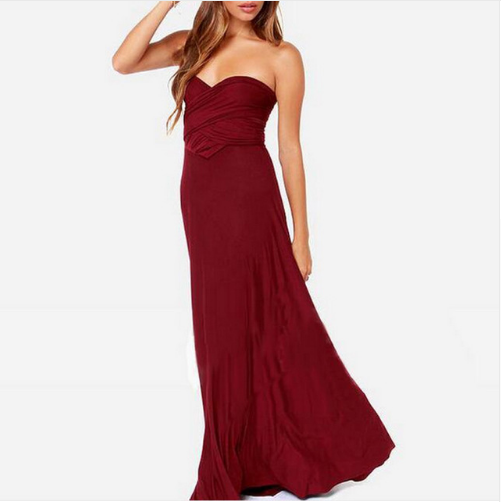 Women’s Sleeveless V-Neck Maxi Dress with Open Back in 21 Colors S-XL - Wazzi's Wear