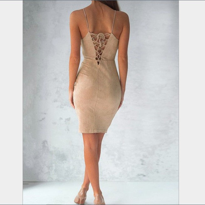 Women’s Slim Fit Sleeveless Midi Dress in 4 Colors S-XL - Wazzi's Wear