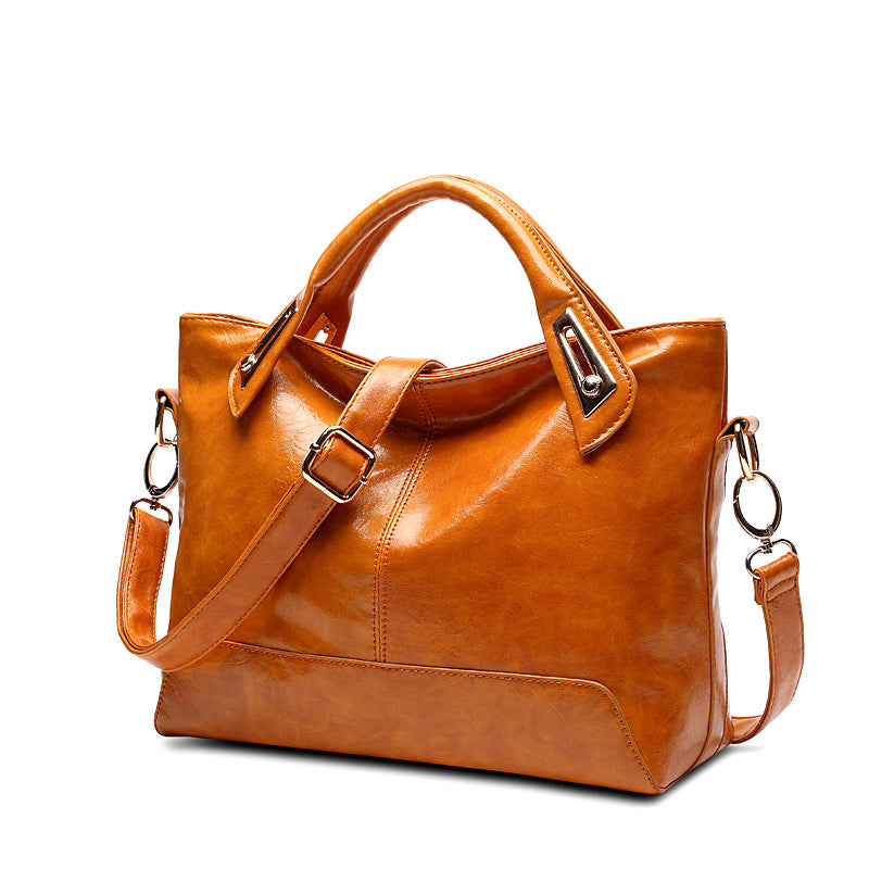 Simple leather shoulder bag - Wazzi's Wear