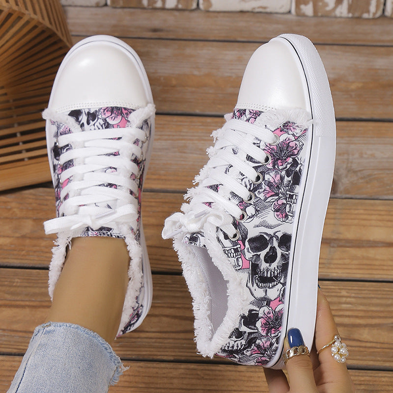 Women’s Patterned Canvas Sneakers - Wazzi's Wear