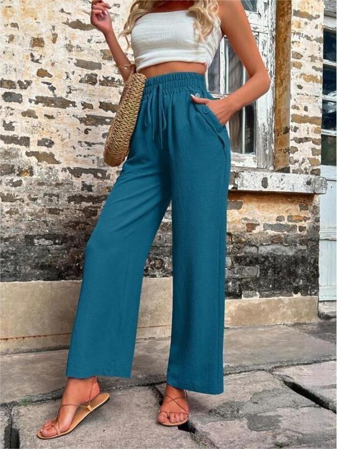 Women’s High Waist Wide Leg Pants with Pockets