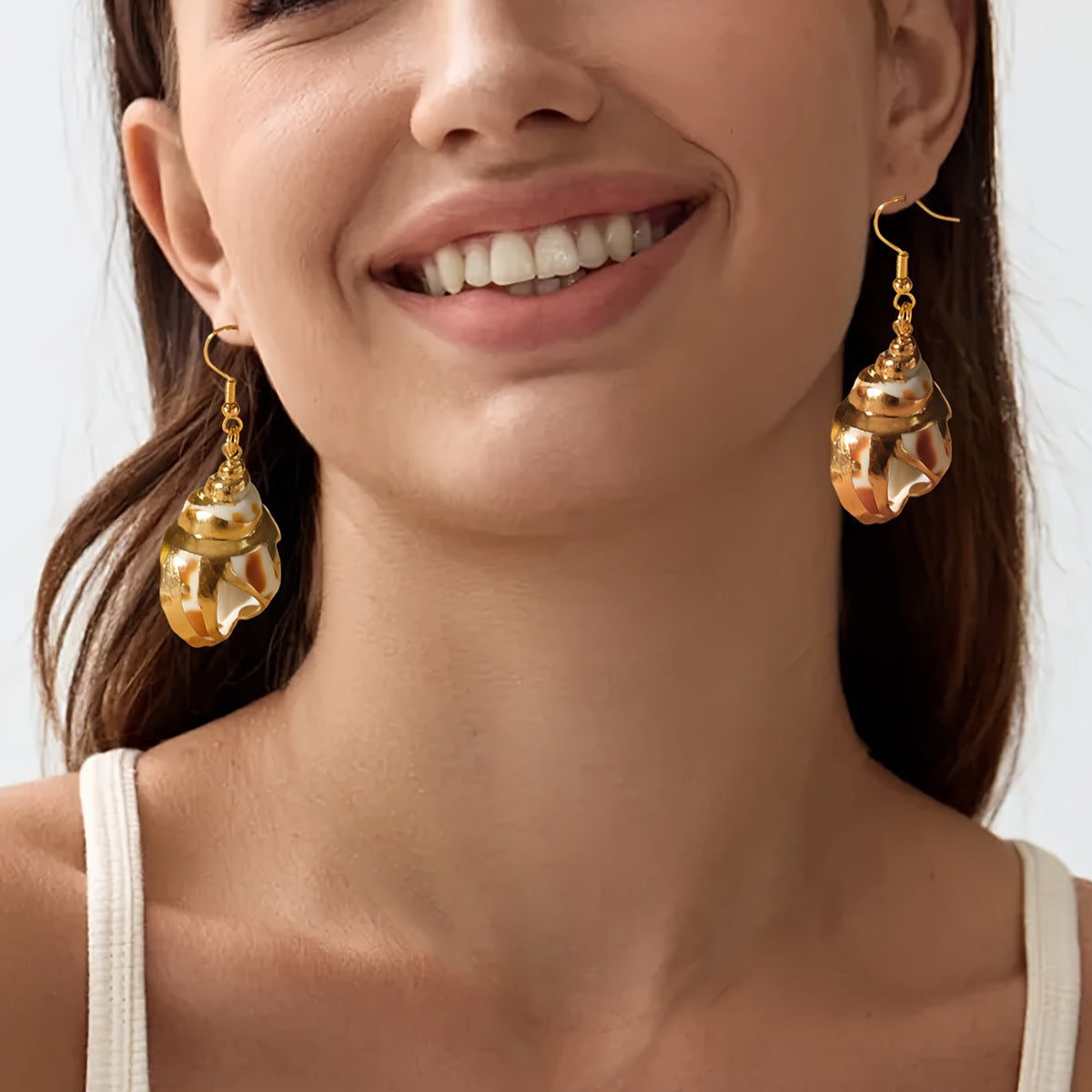 Vacation-style Earrings For Women Natural Seashells Summer Beach Look