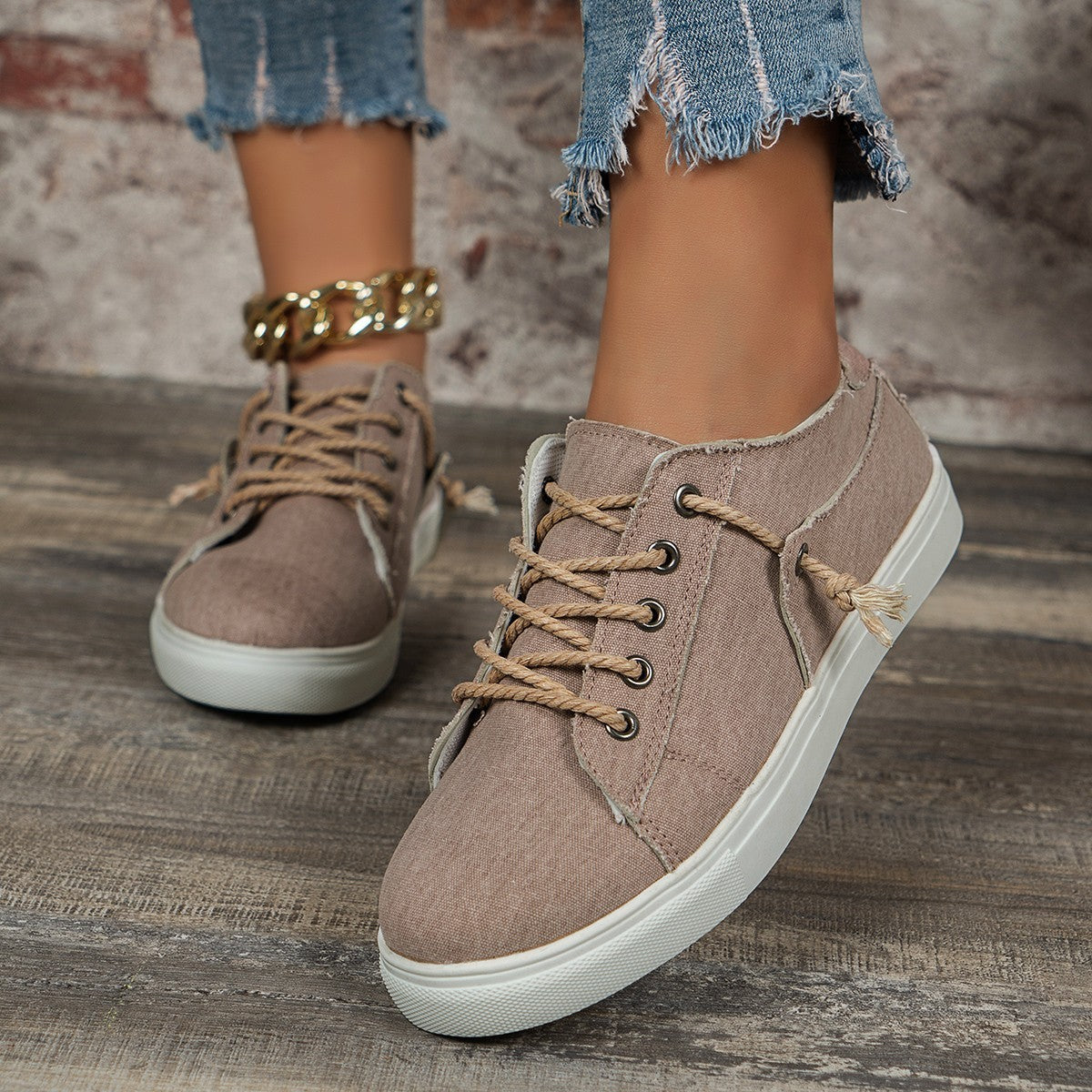 Women’s Denim Low Top Sneakers