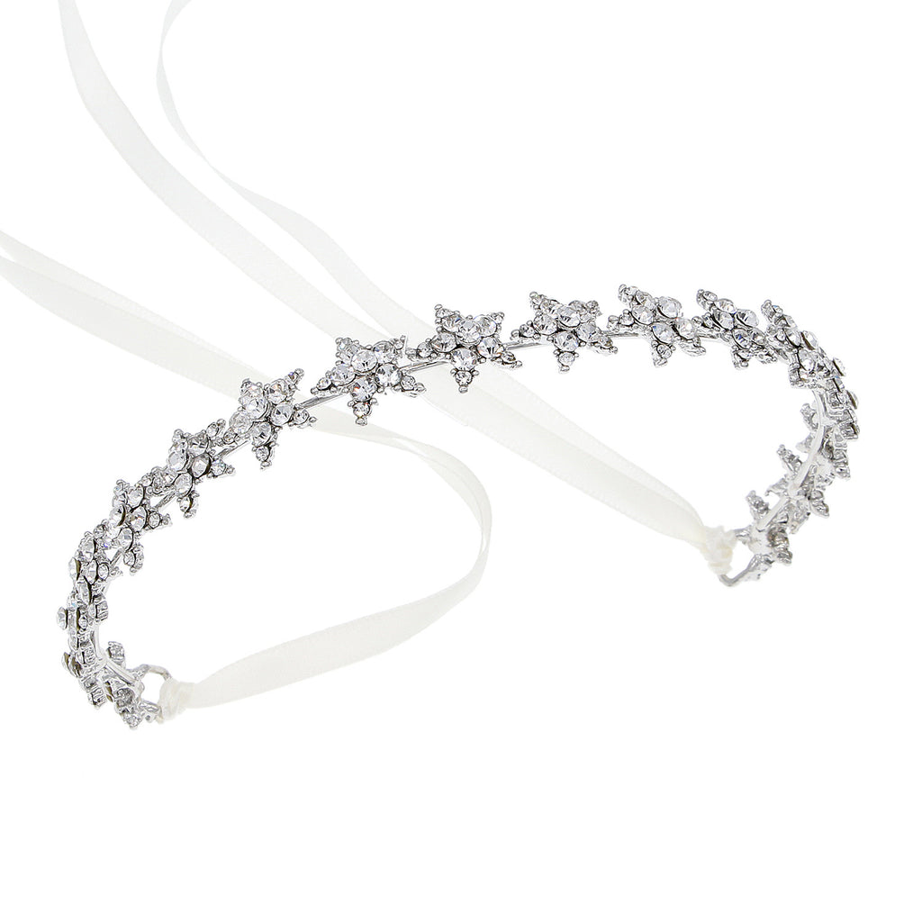 Bride’s Silver Sparkling Star Wedding Headband - Wazzi's Wear