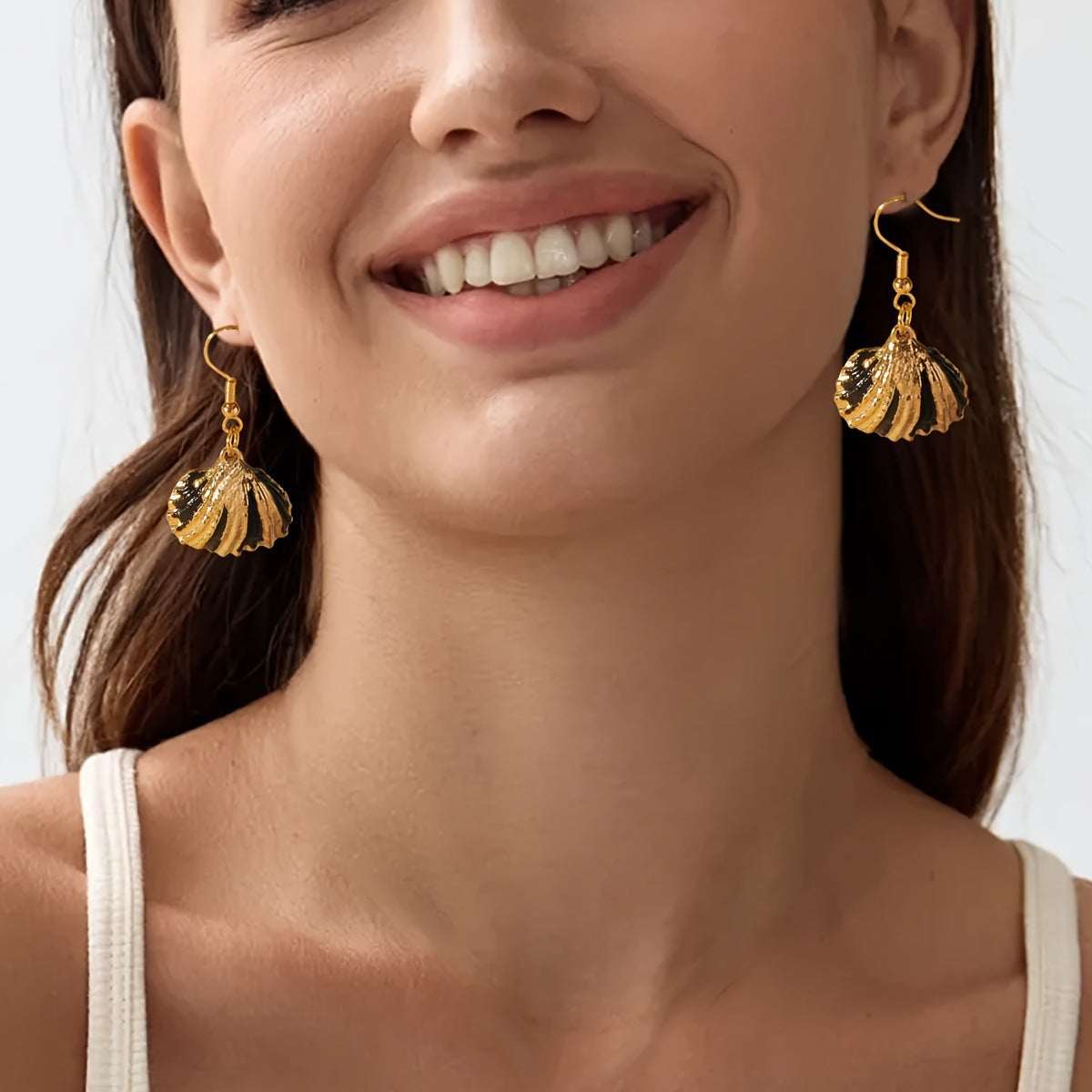 Vacation-style Earrings For Women Natural Seashells Summer Beach Look