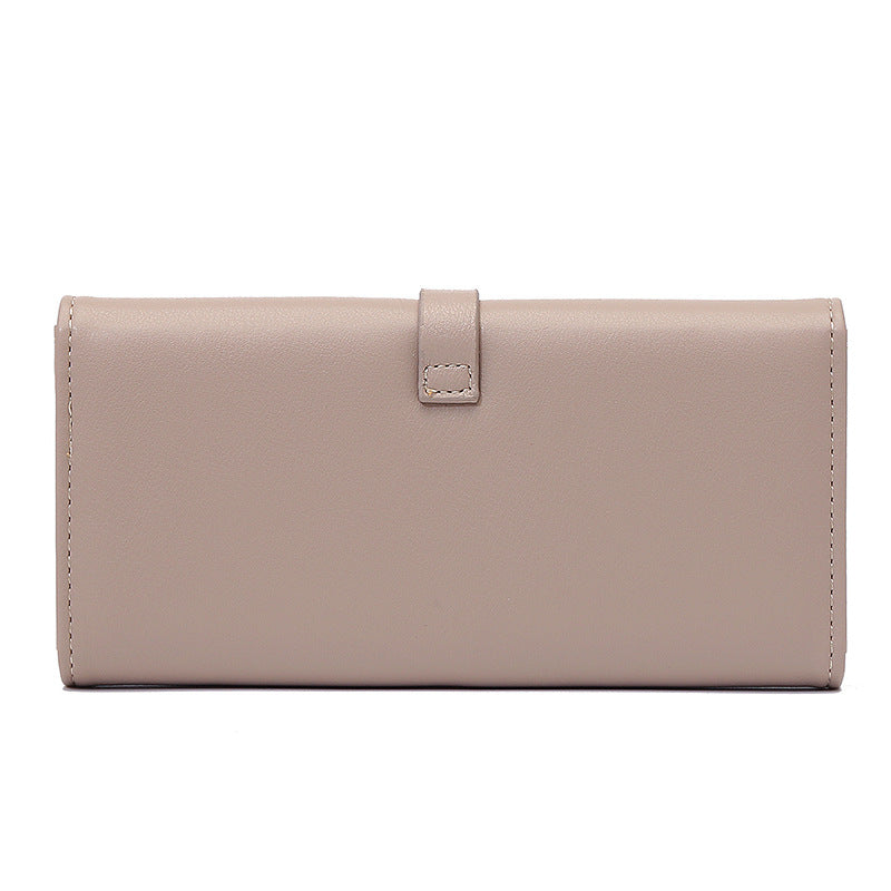 Women’s Solid Colour Tri-Fold Clutch Wallet