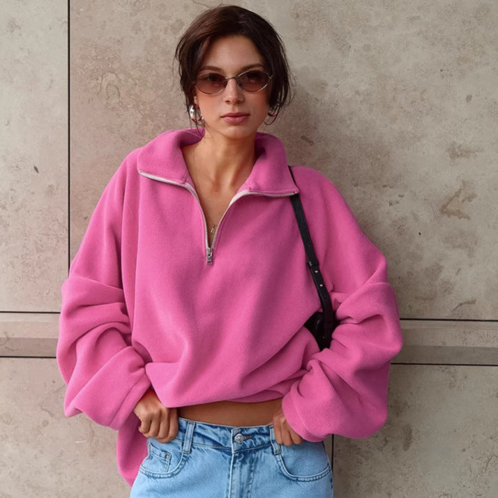 European And American Fashion Women's Wear Lamb Wool Tops