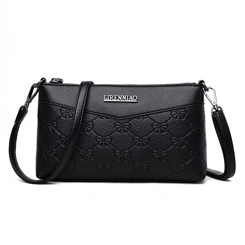 Embossed Small Shoulder Bag with Adjustable Strap