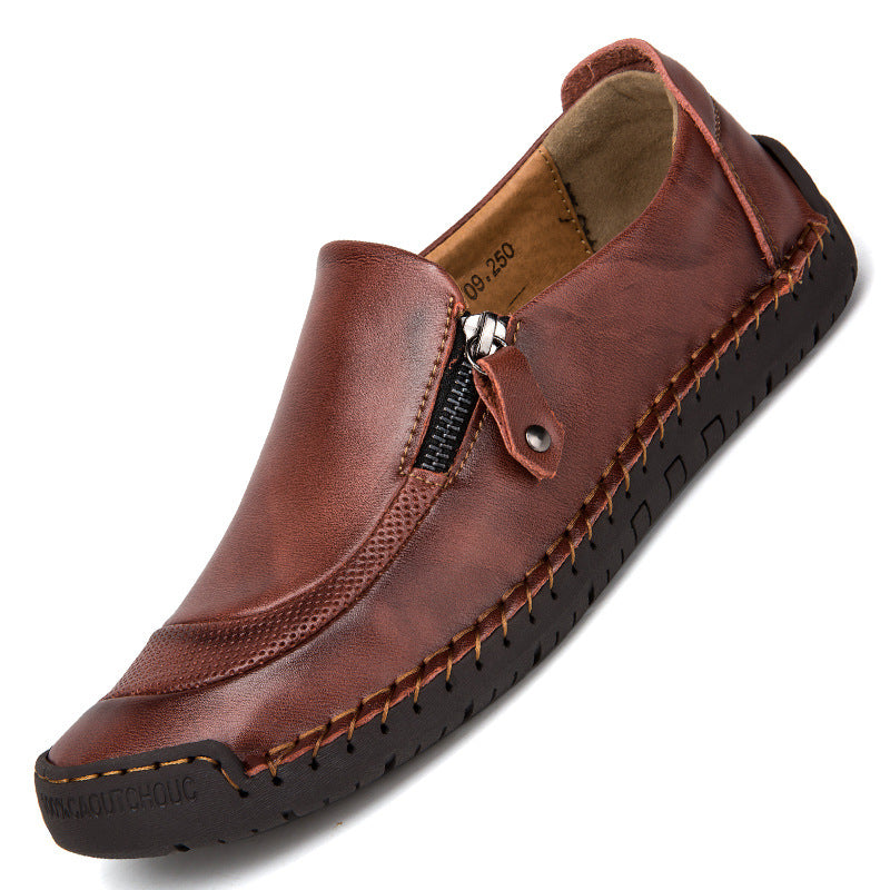 Men’s Leather Slip-On Shoes in 4 Colors - Wazzi's Wear