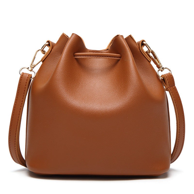 Women’s PU Leather Bucket Bag with Tassels in 5 Colors - Wazzi's Wear