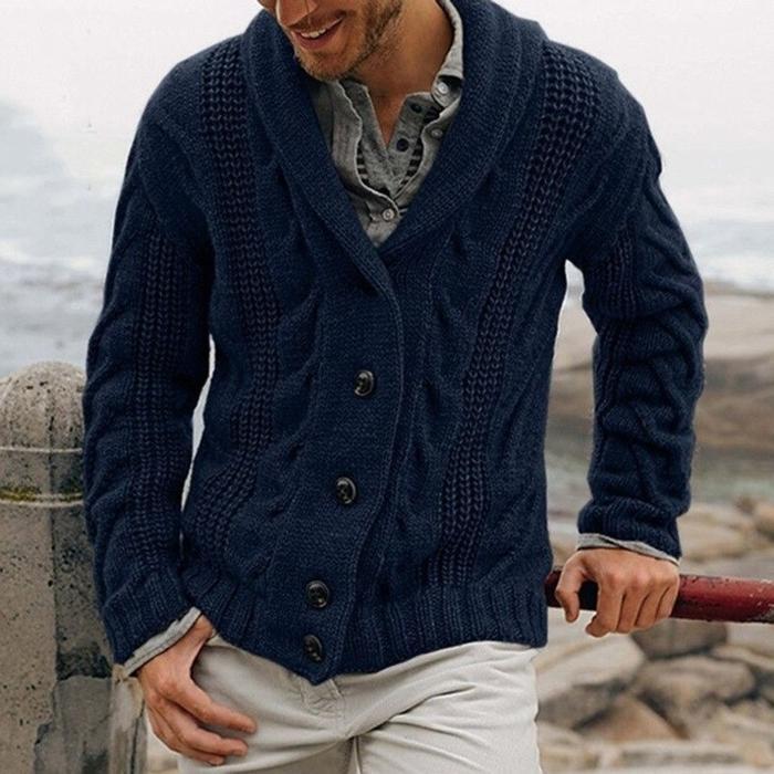 Men’s Knit Cardigan Sweater in 4 Colors S-XXL - Wazzi's Wear