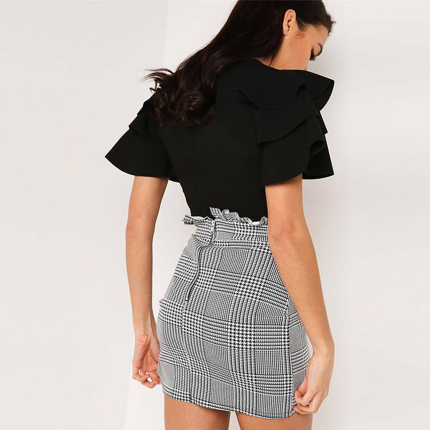 Retro plaid skirt
