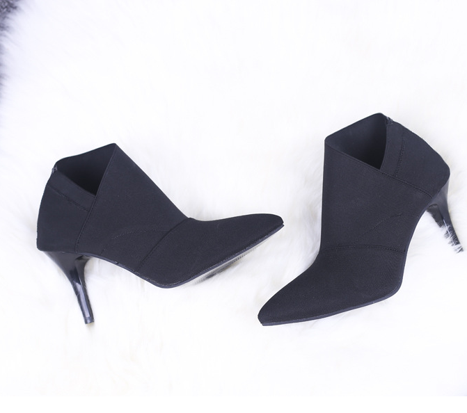 Women’s Chic Pointed Toe Ankle-Height Stiletto Boots