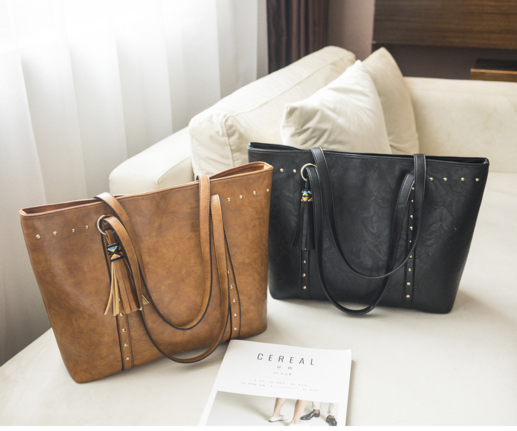 Women's PU Leather Fashion Shoulder Bag in 3 Colors - Wazzi's Wear