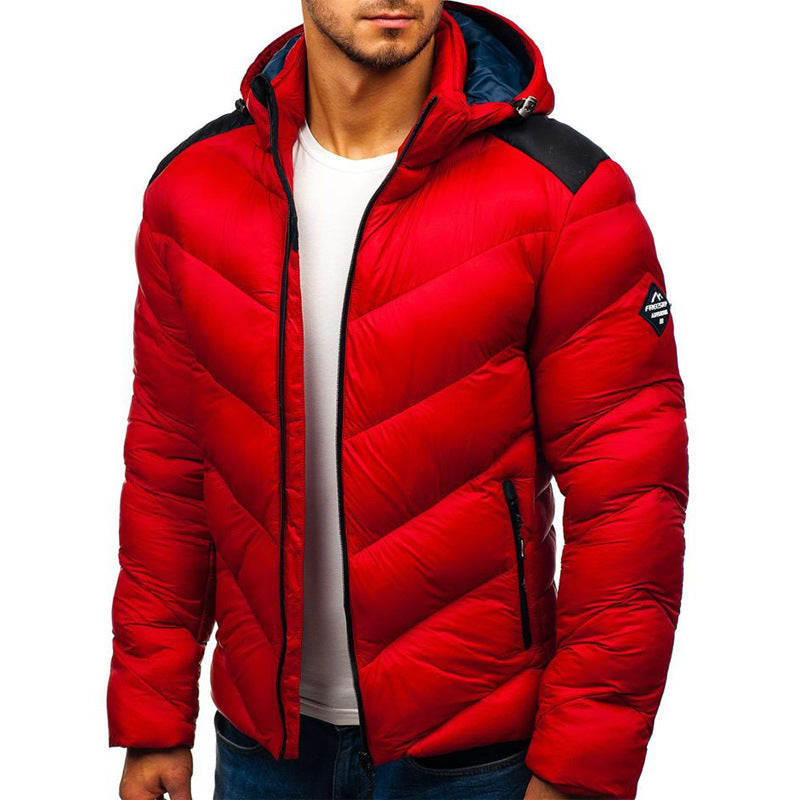 Men’s Long Sleeve Hooded Puffer Jacket