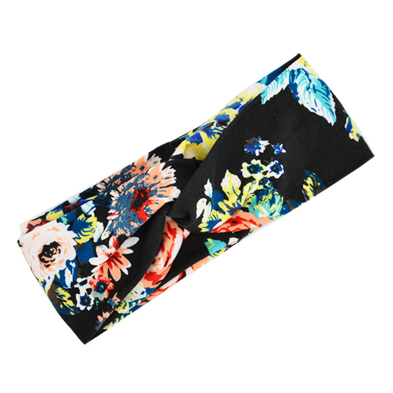 Women’s Floral Boho Headband in 12 Colors - Wazzi's Wear