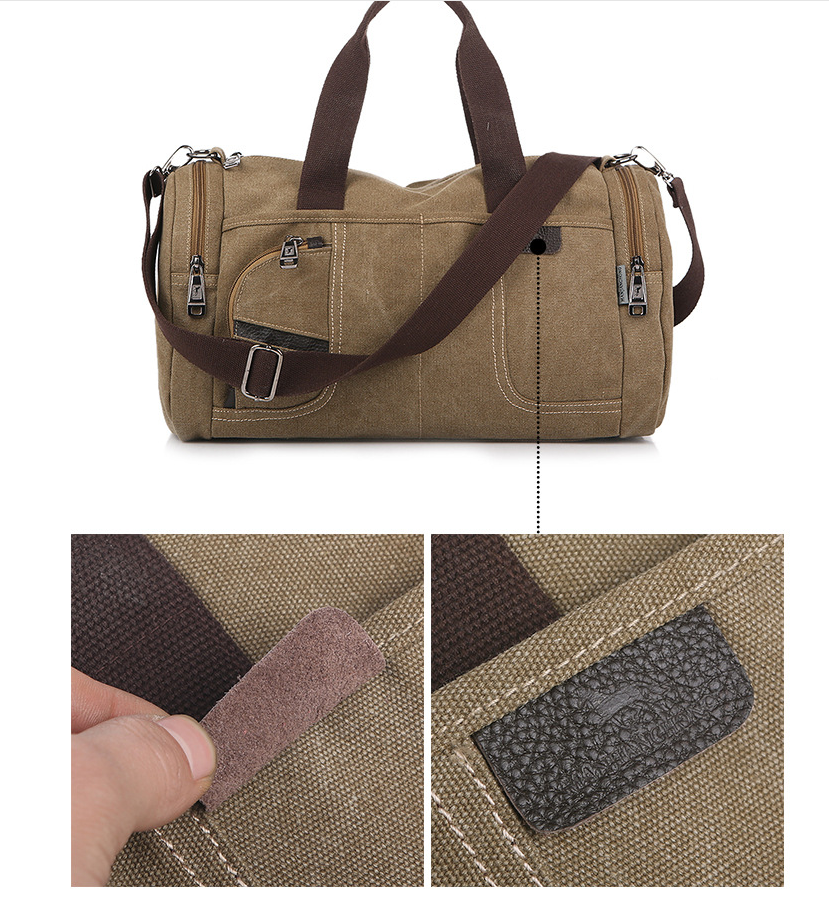 Men’s Large-Capacity Canvas Tote in 3 Colors - Wazzi's Wear