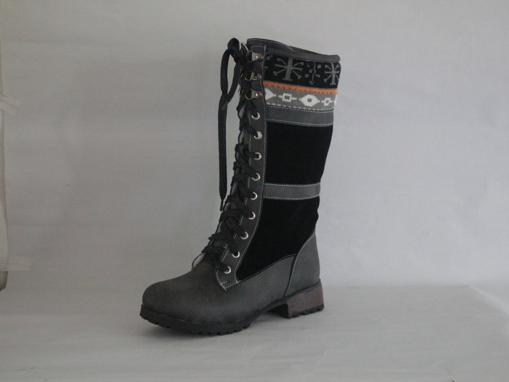 Women’s Mid-Calf Low Heel Winter Boots - Wazzi's Wear