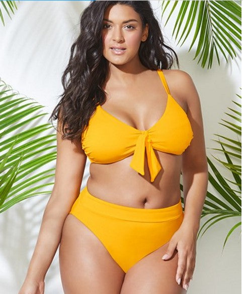 Women’s Plus Size Solid Color Bikini in 3 Colors M-4XL - Wazzi's Wear