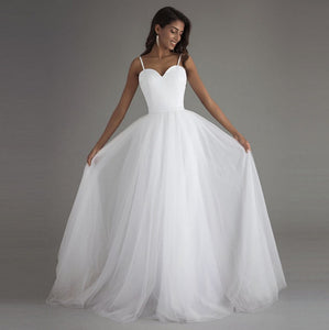 Women’s Sleeveless Wedding Dress with Heart-Shape Bodice Sizes 4-22 - Wazzi's Wear