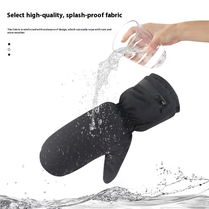 Thermal Windproof and Waterproof Heated Mittens