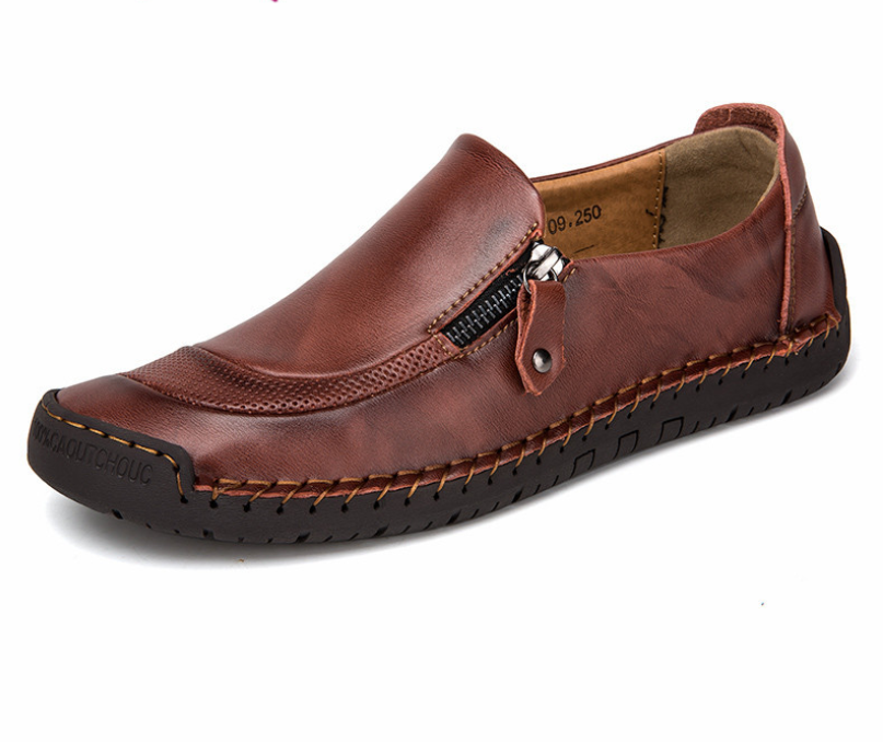 Men’s Leather Slip-On Shoes in 4 Colors - Wazzi's Wear