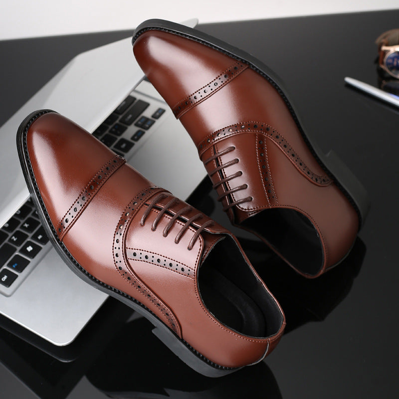 Men’s Leather Dress Shoes in 2 Colors - Wazzi's Wear