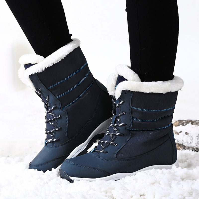 Women’s Plush Ankle Snow Boots in 4 Colors - Wazzi's Wear