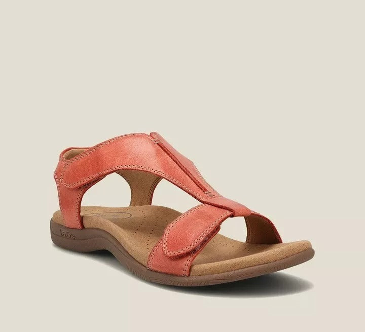 Women's Roman Sandals with Velcro Strap and Arch Support