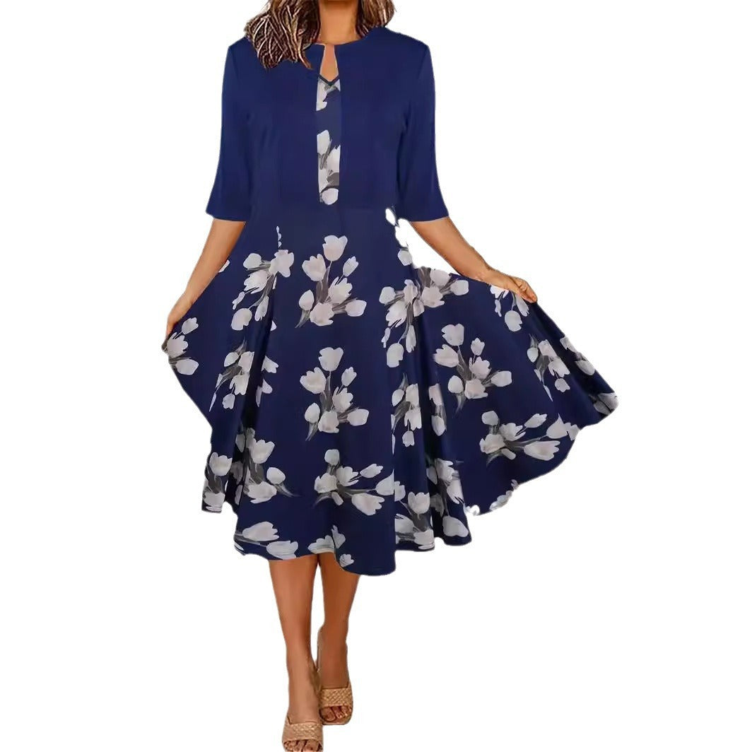 Women's Sleeveless Floral Midi Dress with Cardigan Two Piece Set