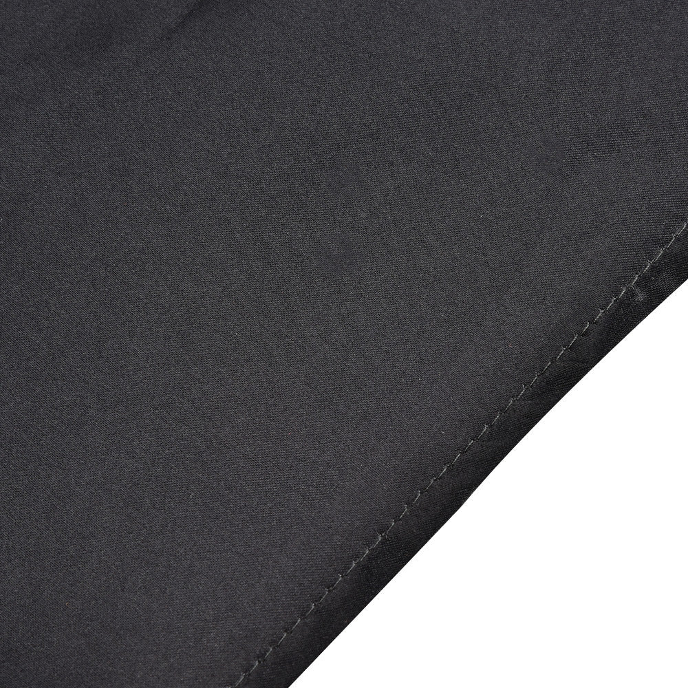Women’s Black Short Sleeve Midi Dress with High Neck and Pockets S-XXL - Wazzi's Wear