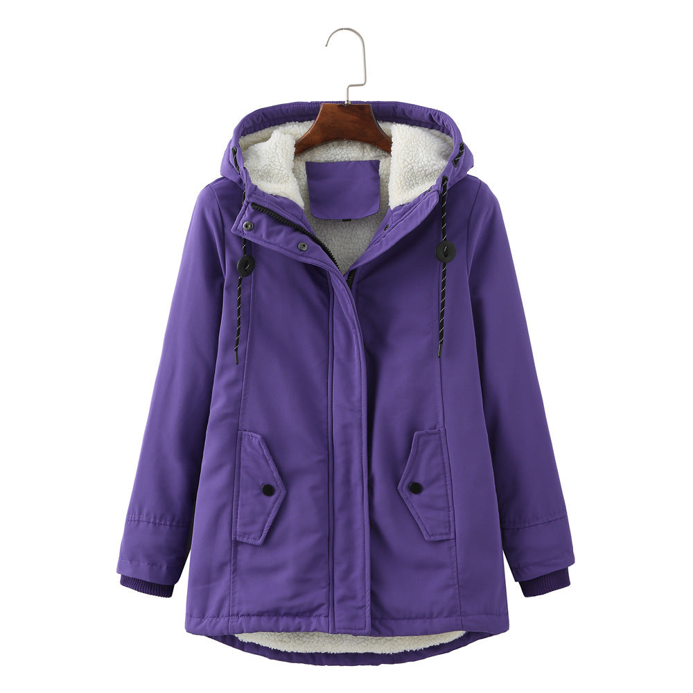 Women’s Warm Plush Hooded Jacket