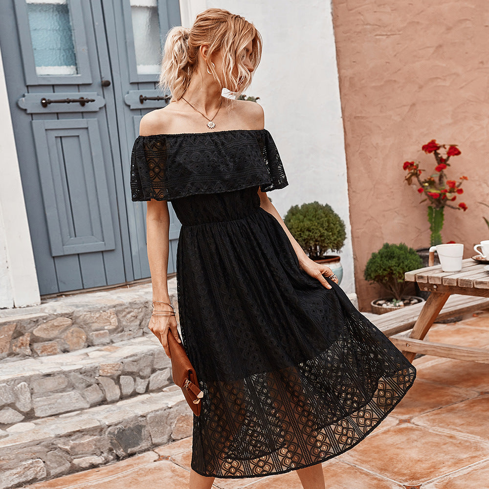 Off shoulder dress cut out sexy dress