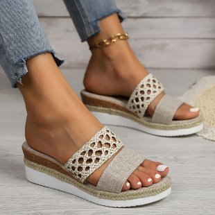 Women’s Wedge Sandals with Braided Strap