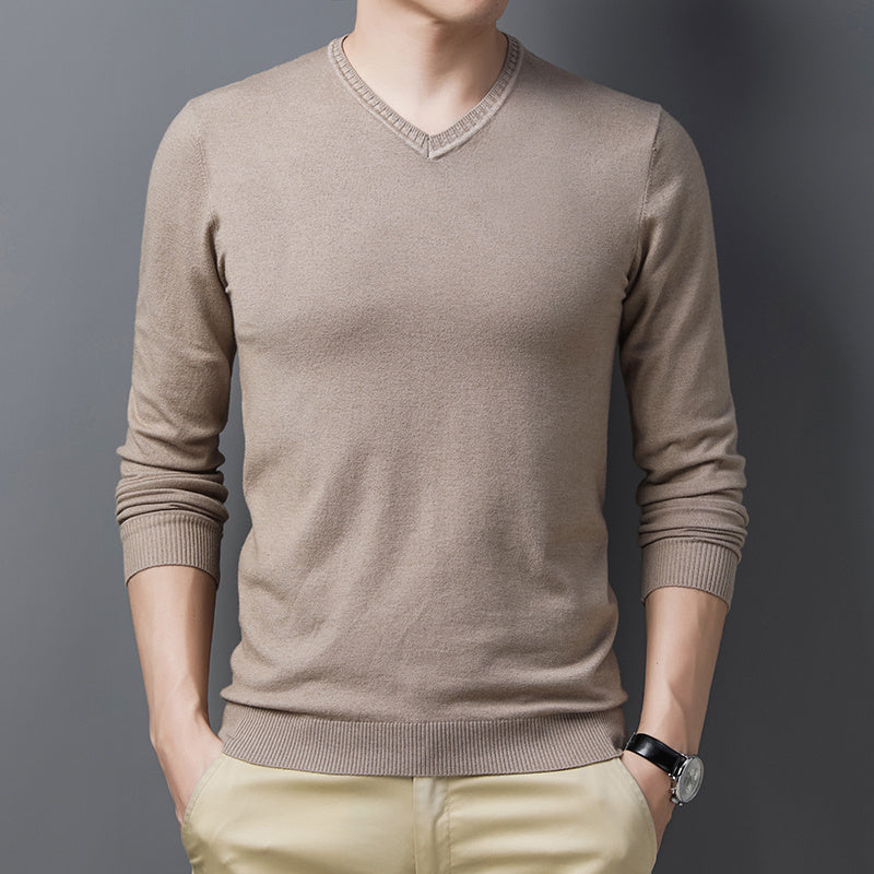 Men's Round Neck Thin Knitted Sweater