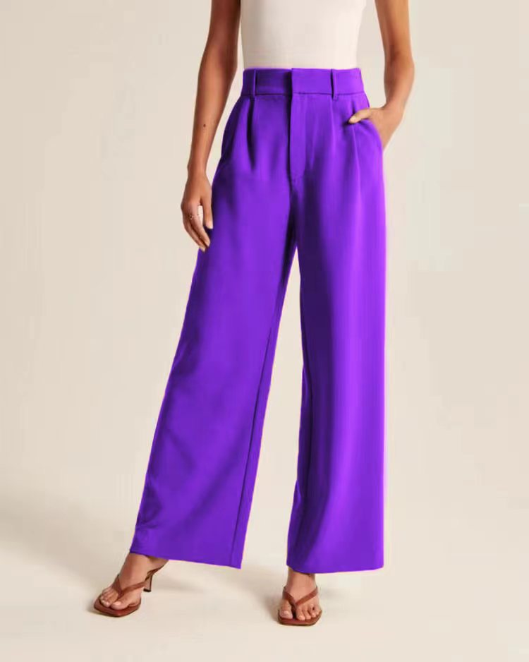 Women’s High Waist Wide Leg Pants With Belt in 8 Colors XS-5XL - Wazzi's Wear