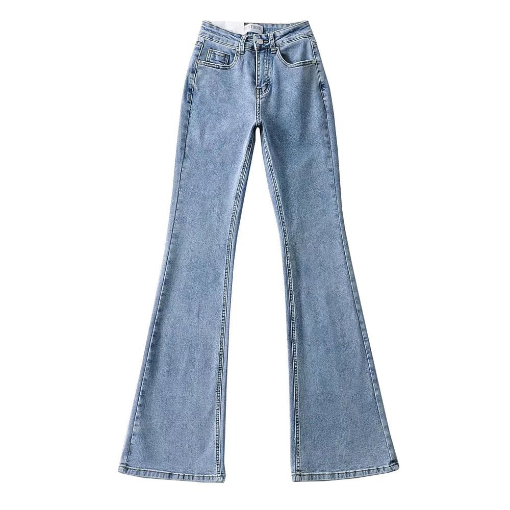 Women's Flare Jeans with Back Heart Pockets in 4 Colors XS-L - Wazzi's Wear
