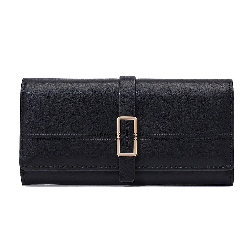 Women’s Solid Colour Tri-Fold Clutch Wallet