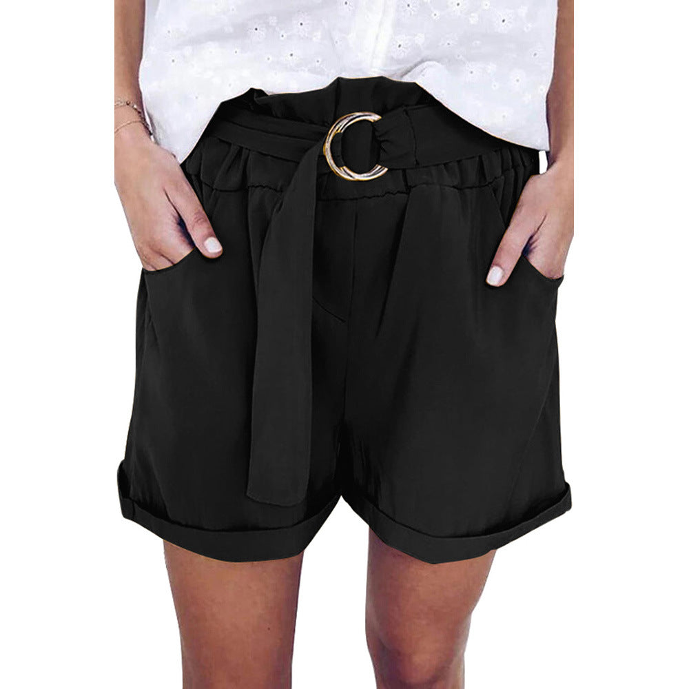 Women’s High Elastic Waist Shorts with Pockets in 3 Colors S-XL