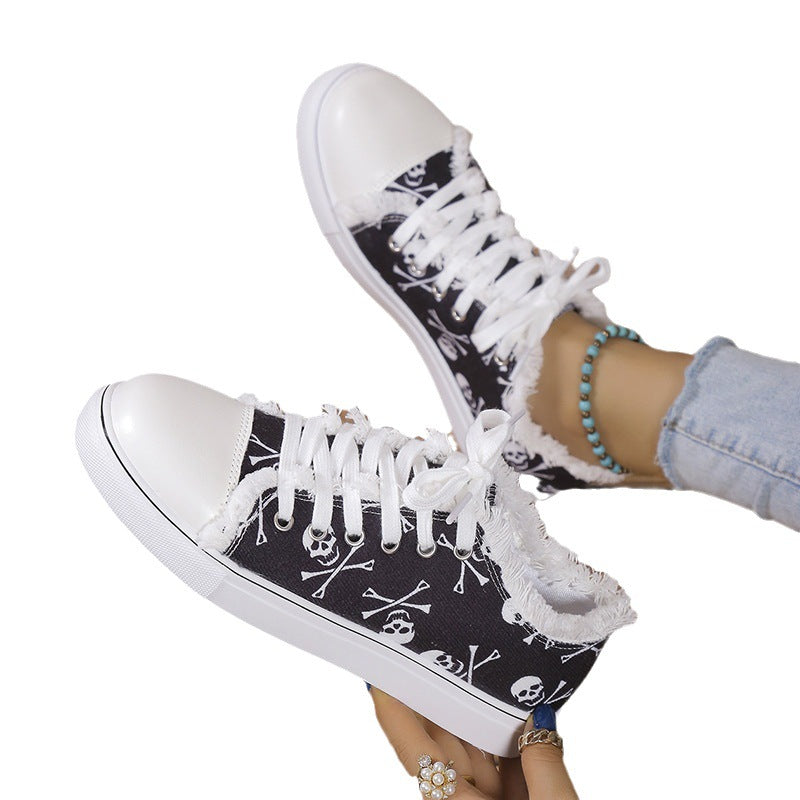 Women’s Patterned Canvas Sneakers - Wazzi's Wear