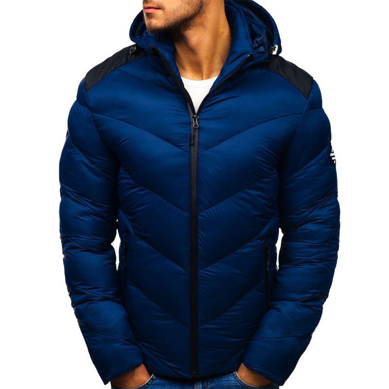 Men’s Long Sleeve Hooded Puffer Jacket