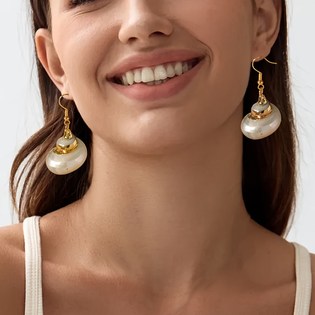 Vacation-style Earrings For Women Natural Seashells Summer Beach Look